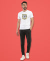 T.T. Men|Graphics Printed Tshirts For Men|Eco Friendly Fabric|Round Neck|Half Sleeves|Cotton Blended Tees For Men|Regular Fit|Big Print|White