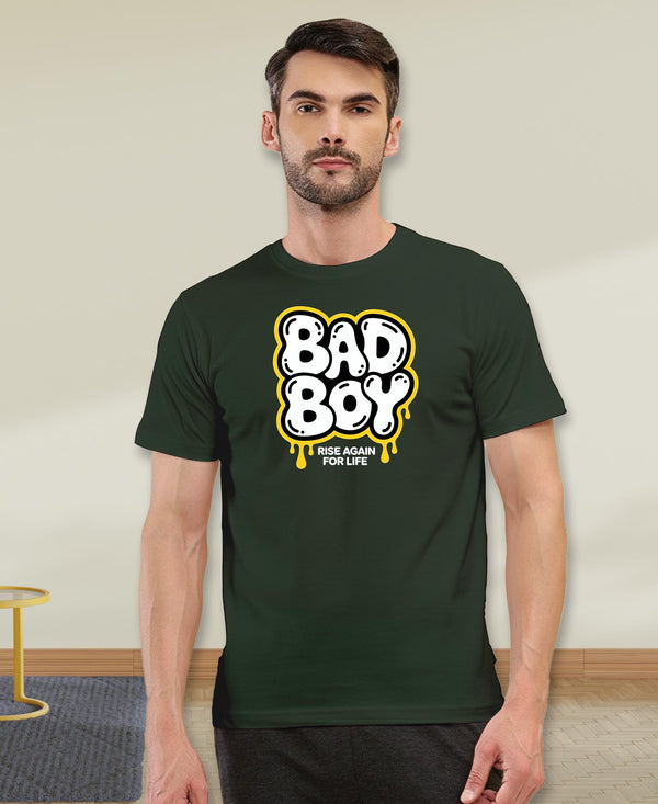T.T. Men|Graphics Printed Tshirts For Men|Eco Friendly Fabric|Round Neck|Half Sleeves|Cotton Blended Tees For Men|Regular Fit|Big Print|Olive