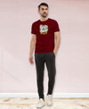 T.T. Men|Graphics Printed Tshirts For Men|Eco Friendly Fabric|Round Neck|Half Sleeves|Cotton Blended Tees For Men|Regular Fit|Big Print|Maroon