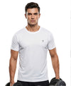 T.T. Men Dri-Fit Polyester Dot- Knit Fabric Round Neck Tees White