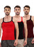 T.T. Men|Desire Premium|Pure Cotton|Rib Gym Vest|Breathable, Soft & Stretchable Innerwear For Men | Gym, Sports & Daily Wear|Pack Of 3|Black,Maroon,Red