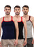 T.T. Men|Desire Premium|Pure Cotton|Rib Gym Vest|Breathable, Soft & Stretchable Innerwear For Men | Gym, Sports & Daily Wear|Pack Of 3|Black,Grey,Navy
