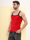 T.T. Men|Desire Premium|Pure Cotton|Rib Gym Vest|Breathable, Soft & Stretchable Innerwear For Men | Gym, Sports & Daily Wear|Pack Of 2|Navy,Red