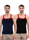 T.T. Men|Desire Premium|Pure Cotton|Rib Gym Vest|Breathable, Soft & Stretchable Innerwear For Men | Gym, Sports & Daily Wear|Pack Of 2|Black,Navy