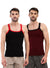 T.T. Men|Desire Premium|Pure Cotton|Rib Gym Vest|Breathable, Soft & Stretchable Innerwear For Men | Gym, Sports & Daily Wear|Pack Of 2|Black,Maroon