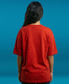 T.T. Women Oversized Fit Cotton Round Neck Tees Red