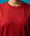 T.T. Women Oversized Fit Cotton Round Neck Tees Red