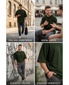 T.T. Men Oversized Fit Cotton Round Neck Tees Green