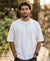 T.T. Men Oversized Fit Cotton Round Neck Tees Grey Melange