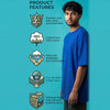T.T. Men Oversized Fit Cotton Round Neck Tees Royal Blue