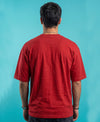 T.T. Men Oversized Fit Cotton Round Neck Tees Red