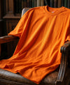 T.T. Women Oversized Fit Cotton Round Neck Tees Orange