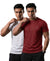 T.T. Men Dri-Fit Polyester Dot- Knit Fabric| Round Neck | Half Sleeve | Sweat-Wicking Gym & Active Wear Tees Pack Of 2 White,Maroon