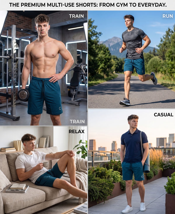 T.T. Men Regular Fit Cotton Bermuda Short With Rib Band | Side Pocket |Pack Of 1-Teal