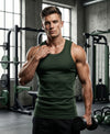 T.T. Men|Desire Premium Gym Vest|Pure Cotton|Rib Fabric|Moisture-Wicking, Breathable & Stretchable Sleeveless Undershirt| Ideal For Gym, Sports & Daily Wear|Pack Of 1|GreeN