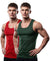 T.T. Men|Desire Premium Gym Vest|Pure Cotton|Rib Fabric|Moisture-Wicking, Breathable & Stretchable Sleeveless Undershirt| Ideal For Gym, Sports & Daily Wear|Pack Of 2|Green,Red