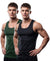 T.T. Men|Desire Premium Gym Vest|Pure Cotton|Rib Fabric|Moisture-Wicking, Breathable & Stretchable Sleeveless Undershirt| Ideal For Gym, Sports & Daily Wear|Pack Of 2|Black,Green