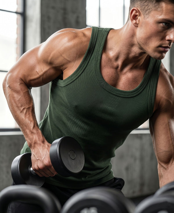 T.T. Men|Desire Premium Gym Vest|Pure Cotton|Rib Fabric|Moisture-Wicking, Breathable & Stretchable Sleeveless Undershirt| Ideal For Gym, Sports & Daily Wear|Pack Of 2|Black,Green