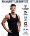 T.T. Men|Desire Premium Gym Vest|Pure Cotton|Rib Fabric|Moisture-Wicking, Breathable & Stretchable Sleeveless Undershirt| Ideal For Gym, Sports & Daily Wear|Pack Of 2|Black,Green