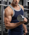 T.T. Men|Titanic Premium Gym Vest|Pure Cotton|Rib Fabric|Moisture-Wicking, Breathable & Stretchable Sleeveless Undershirt| Ideal For Gym, Sports & Daily Wear|Pack Of 2|Red,Navy