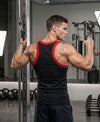 T.T. Men|Titanic Premium Gym Vest|Pure Cotton|Rib Fabric|Moisture-Wicking, Breathable & Stretchable Sleeveless Undershirt| Ideal For Gym, Sports & Daily Wear|Pack Of 2|Red,Black