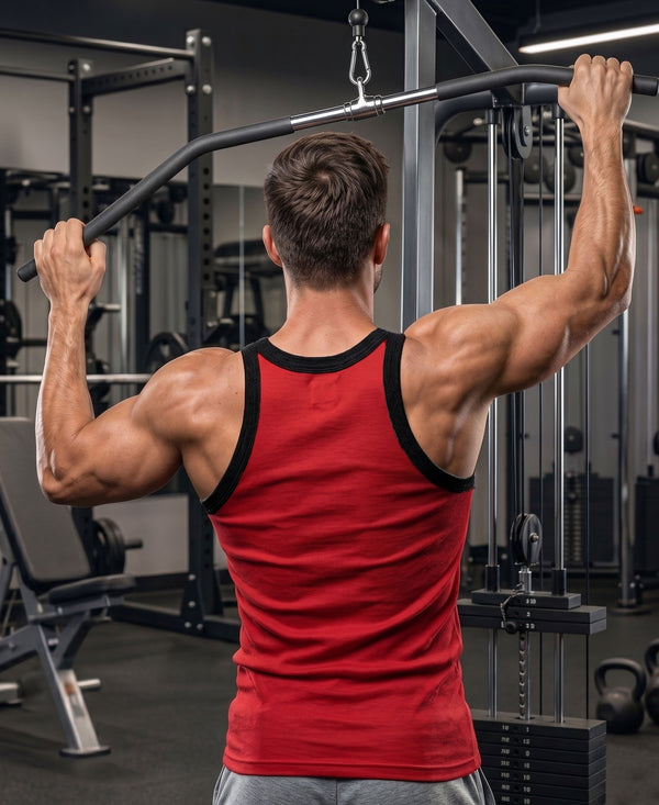 T.T. Men|Titanic Premium Gym Vest|Pure Cotton|Rib Fabric|Moisture-Wicking, Breathable & Stretchable Sleeveless Undershirt| Ideal For Gym, Sports & Daily Wear|Pack Of 2|Green,Red
