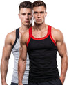 T.T. Men|Titanic Premium Gym Vest|Pure Cotton|Rib Fabric|Moisture-Wicking, Breathable & Stretchable Sleeveless Undershirt| Ideal For Gym, Sports & Daily Wear|Pack Of 2|Grey Melange,Black