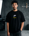 T.T. Men|Oversized Printed T-Shirt|Round Neck|Soft Breathable Cotton Fabric | Street , Casual & Outdoor Wear Tees|Big Print|Black