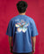 T.T. Men|Oversized Printed T-Shirt|Round Neck|Soft Breathable Cotton Fabric | Street , Casual & Outdoor Wear Tees|Big Print|Sky Blue