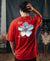T.T. Men|Oversized Printed T-Shirt|Round Neck|Soft Breathable Cotton Fabric | Street , Casual & Outdoor Wear Tees|Big Print|Red
