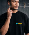T.T. Men|Oversized Printed T-Shirt|Round Neck|Soft Breathable Cotton Fabric | Street , Casual & Outdoor Wear Tees|Big Print|Black