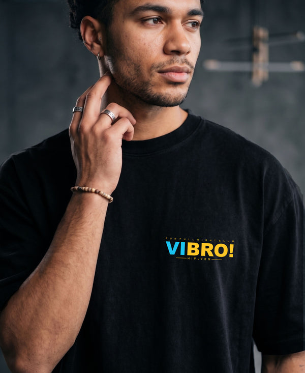 T.T. Men|Oversized Printed T-Shirt|Round Neck|Soft Breathable Cotton Fabric | Street , Casual & Outdoor Wear Tees|Big Print|Black