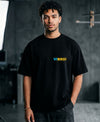T.T. Men|Oversized Printed T-Shirt|Round Neck|Soft Breathable Cotton Fabric | Street , Casual & Outdoor Wear Tees|Big Print|Black