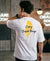 T.T. Men|Oversized Printed T-Shirt|Round Neck|Soft Breathable Cotton Fabric | Street , Casual & Outdoor Wear Tees|Big Print|White