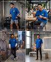 T.T. Men|Oversized Printed T-Shirt|Round Neck|Soft Breathable Cotton Fabric | Street , Casual & Outdoor Wear Tees|Big Print|Royal Blue