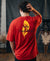 T.T. Men|Oversized Printed T-Shirt|Round Neck|Soft Breathable Cotton Fabric | Street , Casual & Outdoor Wear Tees|Big Print|Red