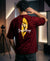 T.T. Men|Oversized Printed T-Shirt|Round Neck|Soft Breathable Cotton Fabric | Street , Casual & Outdoor Wear Tees|Big Print|Maroon