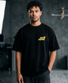 T.T. Men|Oversized Printed T-Shirt|Round Neck|Soft Breathable Cotton Fabric | Street , Casual & Outdoor Wear Tees|Big Print|Black
