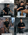 T.T. Men|Oversized Printed T-Shirt|Round Neck|Soft Breathable Cotton Fabric | Street , Casual & Outdoor Wear Tees|Big Print|Black