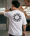 T.T. Men|Oversized Printed T-Shirt|Round Neck|Soft Breathable Cotton Fabric | Street , Casual & Outdoor Wear Tees|Big Print|White