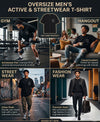 T.T. Men|Oversized Printed T-Shirt|Round Neck|Soft Breathable Cotton Fabric | Street , Casual & Outdoor Wear Tees|Big Print|Black