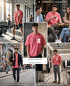 T.T. Men|Oversized Printed T-Shirt|Round Neck|Soft Breathable Cotton Fabric | Street , Casual & Outdoor Wear Tees|Big Print|Pink