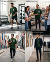 T.T. Men|Oversized Printed T-Shirt|Round Neck|Soft Breathable Cotton Fabric | Street , Casual & Outdoor Wear Tees|Big Print|Green