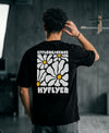 T.T. Men|Oversized Printed T-Shirt|Round Neck|Soft Breathable Cotton Fabric | Street , Casual & Outdoor Wear Tees|Big Print|Black