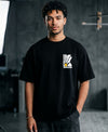 T.T. Men|Oversized Printed T-Shirt|Round Neck|Soft Breathable Cotton Fabric | Street , Casual & Outdoor Wear Tees|Big Print|Black