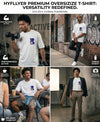 T.T. Men|Oversized Printed T-Shirt|Round Neck|Soft Breathable Cotton Fabric | Street , Casual & Outdoor Wear Tees|Big Print|Grey Melange