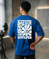 T.T. Men|Oversized Printed T-Shirt|Round Neck|Soft Breathable Cotton Fabric | Street , Casual & Outdoor Wear Tees|Big Print|Royal Blue