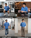 T.T. Men|Oversized Printed T-Shirt|Round Neck|Soft Breathable Cotton Fabric | Street , Casual & Outdoor Wear Tees|Big Print|Sky Blue