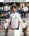 T.T. Men|Oversized Printed T-Shirt|Round Neck|Soft Breathable Cotton Fabric | Street , Casual & Outdoor Wear Tees|Big Print|White