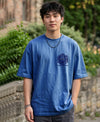 T.T. Men|Oversized Printed T-Shirt|Round Neck|Soft Breathable Cotton Fabric | Street , Casual & Outdoor Wear Tees|Big Print|Sky Blue